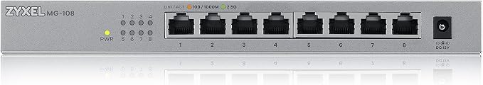 Zyxel 8-Port 2.5GbB MultiGig Ethernet Unmanaged Switch | 8 x 100/1G/2.5G Mbps - Image 3