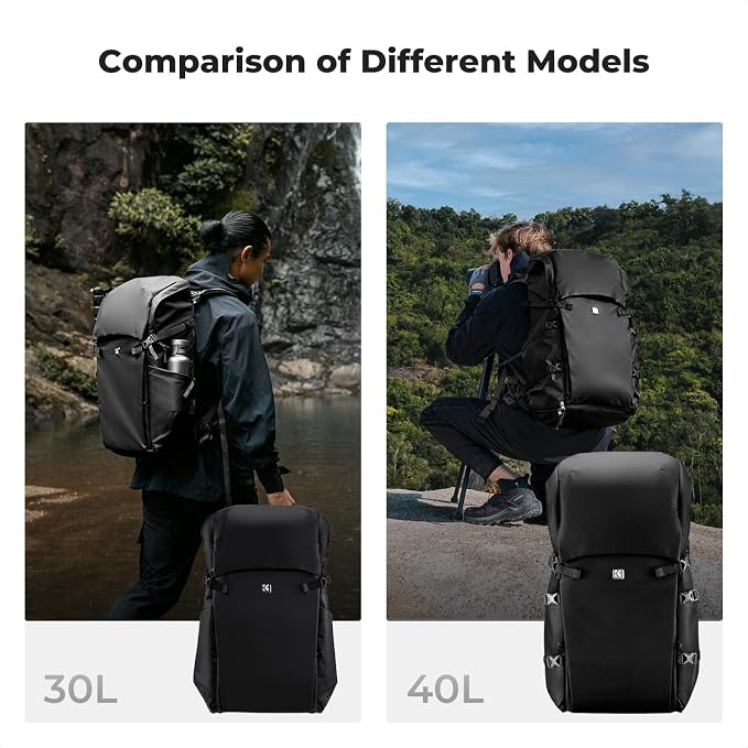 K&F CONCEPT Camera Backpack, 40L Large Capacity Camera Bag, Waterproof DSLR - Image 8