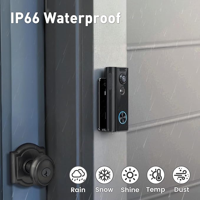 XTU Doorbell Camera Wireless No Subscription, 2K Video Doorbell - Image 8