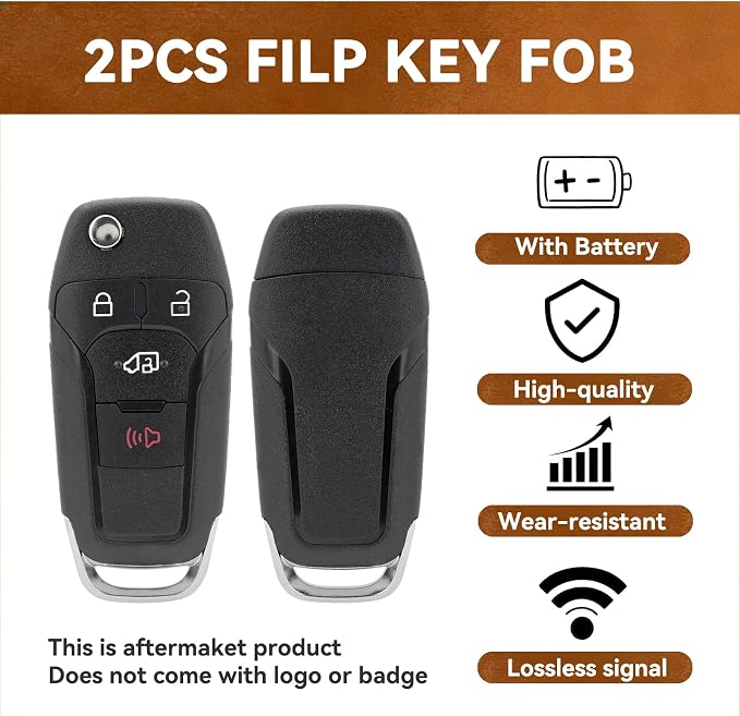 2PCS Flip Key Fob Replacement for Ford Transit 2019 2020 2021 Ford Transit - Image 5