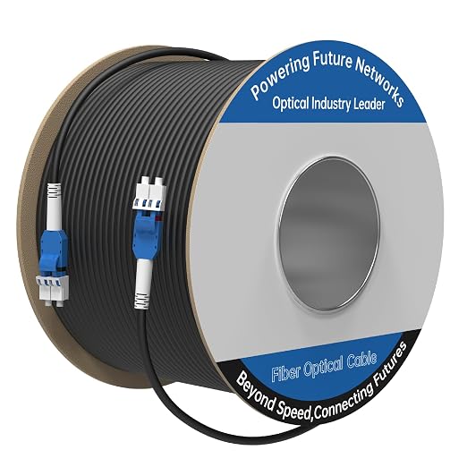 200M/656FT LC to LC Armored Outdoor Fiber Optic Cable, Single Mode Duplex by Unknown