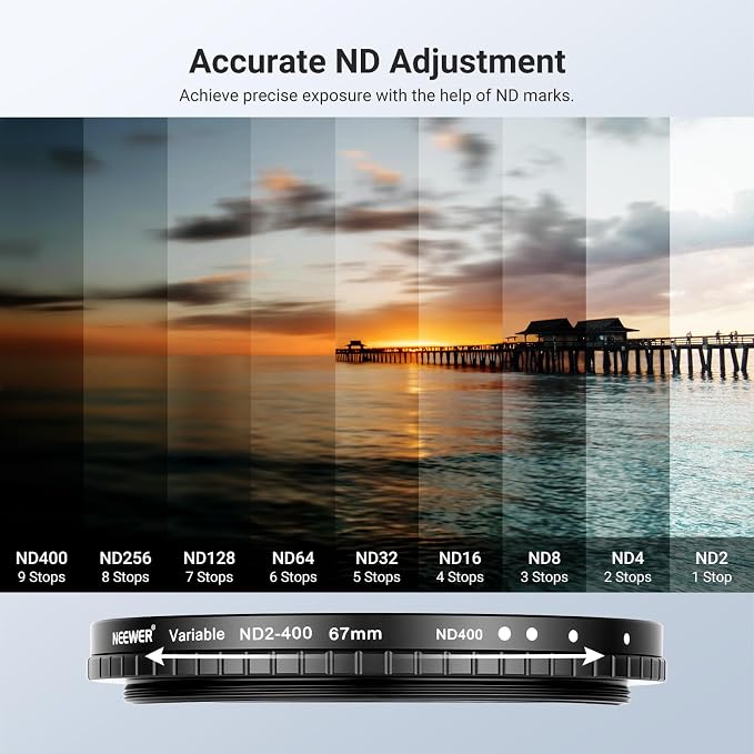 NEEWER 67mm Variable ND + CPL + UV Filter Kit - Image 4