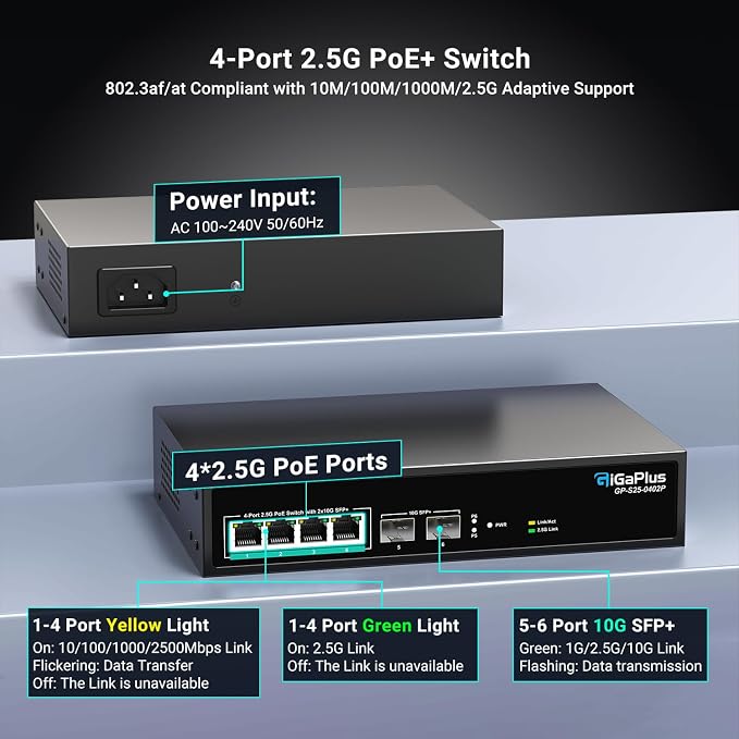 6 Port 2.5Gb Unmanaged PoE Switch - Image 2