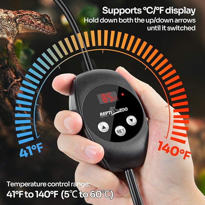 REPTIZOO Dimming Thermostat, PID Temperature Controller - Image 6