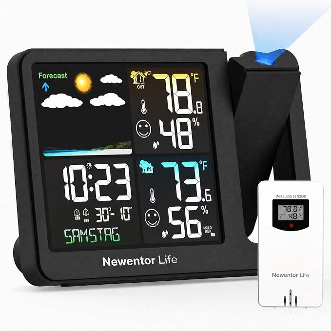 Newentor Projection Alarm Clock, Projection Clock by Newentor