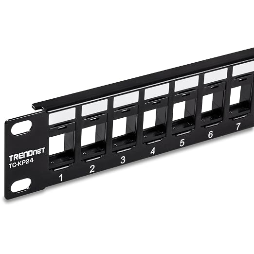 TRENDnet 24-Port Blank Keystone 1U Patch Panels, 1U 19" Metal Rackmount Housing - Image 8