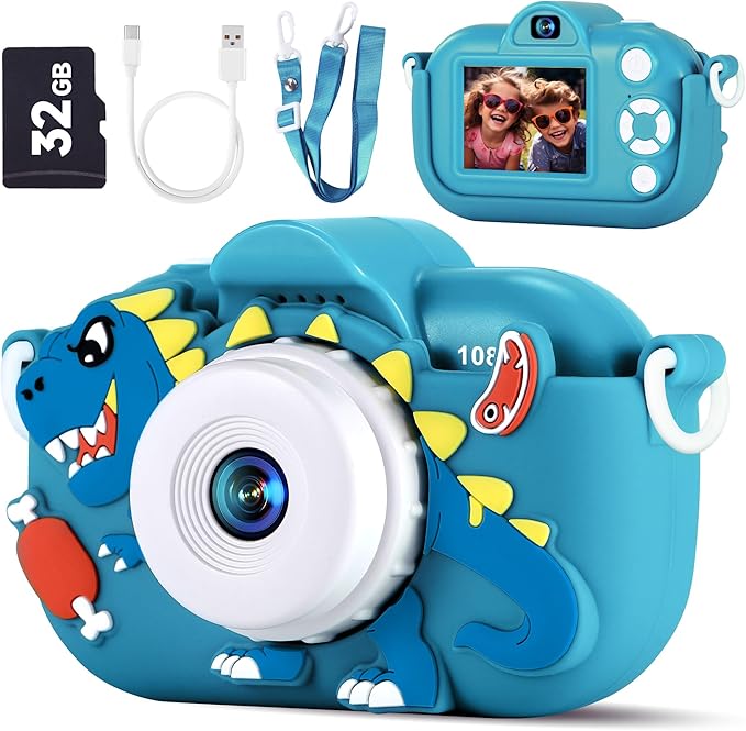 Kids Camera Toddler Toys for Boys Aged 3-9, 1080P Toddler Camera Christmas by YEEHAO