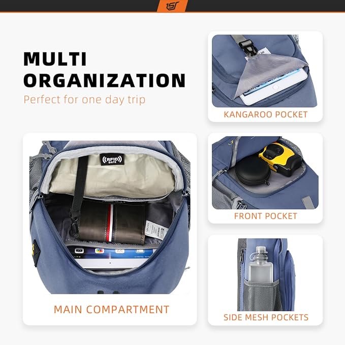 SKYSPER Sling Bag RFID Crossbody Sling Backpack Cross Body Shoulder Bag Travel - Image 2