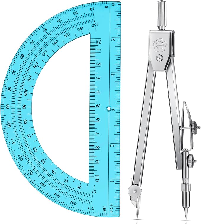 EBOOT Student Geometry Math Set, Drawing Compass and 6 Inch Swing Arm by eBoot