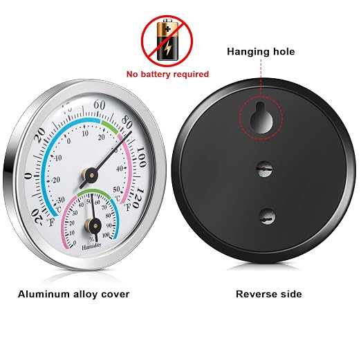 Weewooday 3 Pcs Indoor Outdoor Thermometer 2 in 1 Mini Home Temperature - Image 4