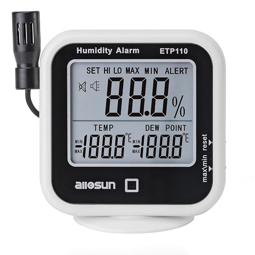 ALLOSUN Digital Thermometer Hygrometer Indoor Humidity Greenhouse Temperature by ZhangzhouEasternTechnologyGroup