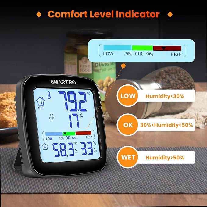 SMARTRO SC92 Professional Indoor Outdoor Thermometer Wireless Digital - Image 5