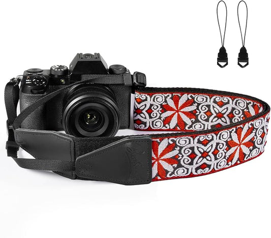 Camera Strap, Jacquard Weave 2" Shoulder Neck Straps by Dulphee