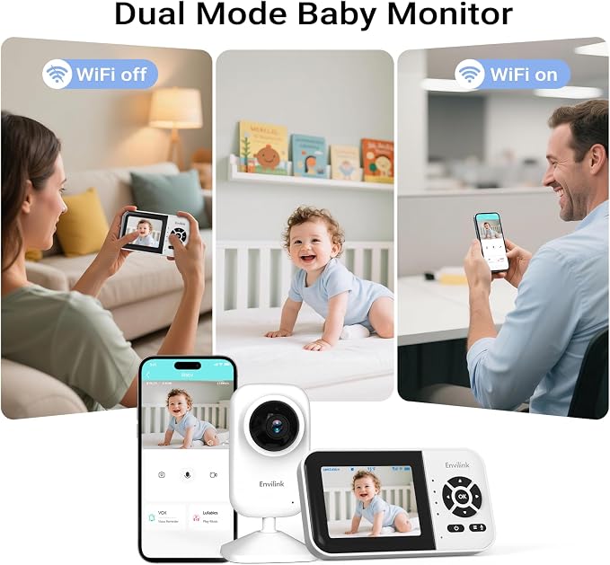 Baby Monitor with Camera and Audio, Video Baby Monitor WiFi Night Vision - Image 2