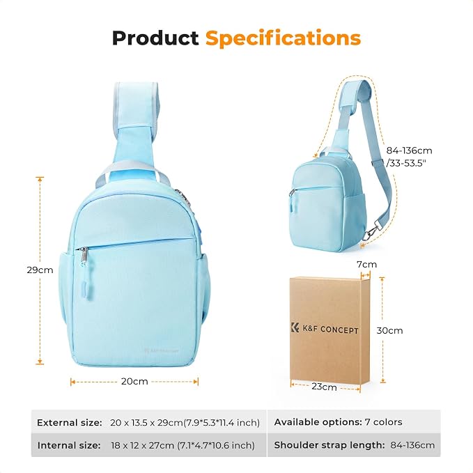 K&F CONCEPT Small Camera Bag for Photographer, Camera Sling Crossbody bag for - Image 7