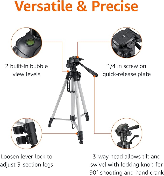 Amazon Basics 60-inch Lightweight DSLR Tripod - Image 2