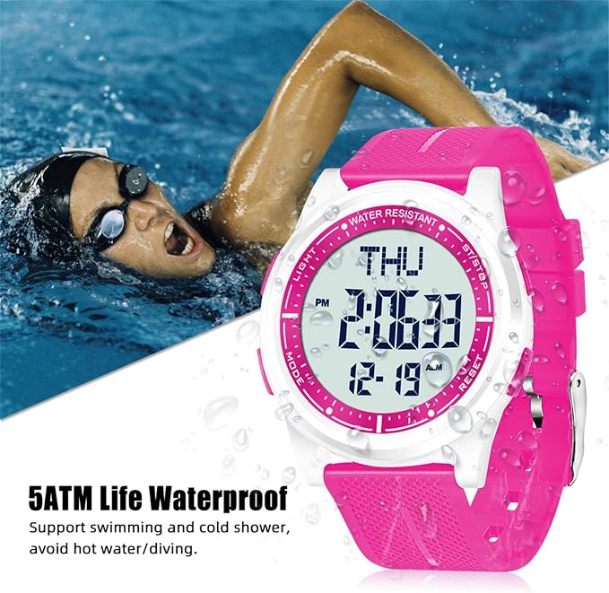 Beeasy Digital Watch for Men Women, 50M Waterproof, Ultra-Thin & Lightweight - Image 2