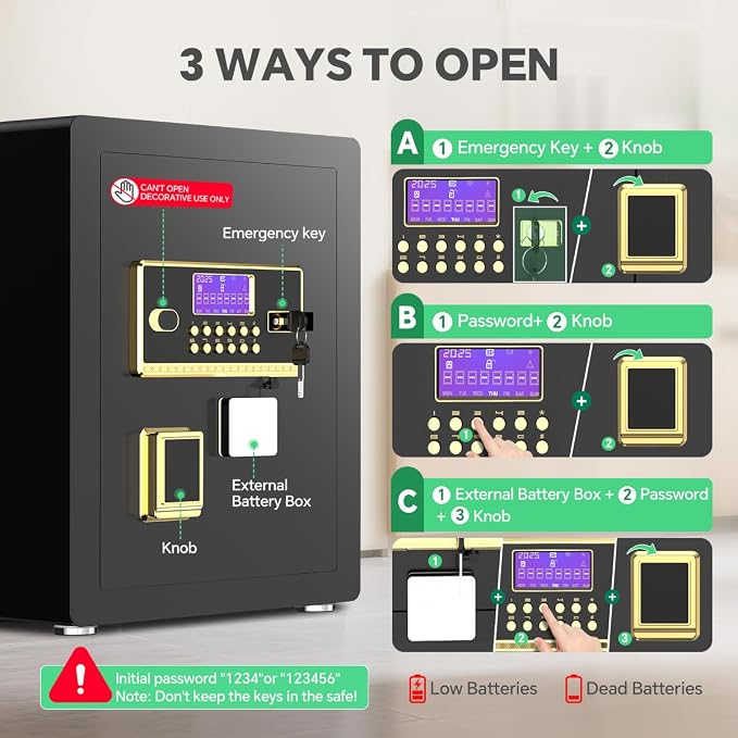 Security Safe with Digital Keypad & Alarm System - Image 7