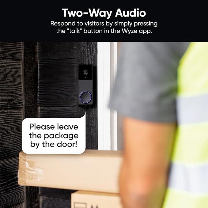 WYZE Wireless Duo Cam Video Doorbell, Battery Powered, 2K Full HD Video - Image 8