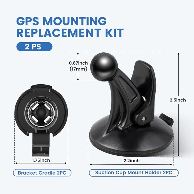 EWAY for Garmin Nuvi Drive Drivesmart Windscreen Windshield Suction Cup Mount - Image 7