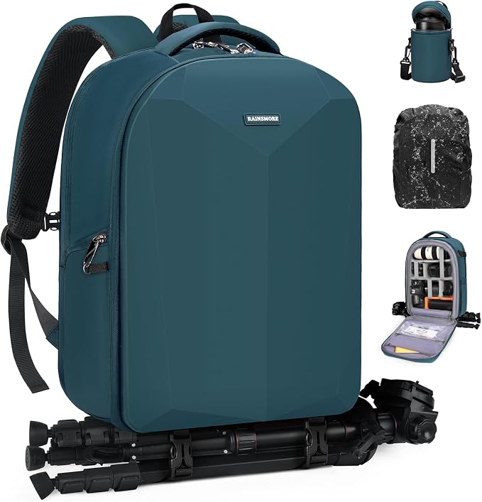 RAINSMORE Camera Backpack Hard Shell by RAINSMORE