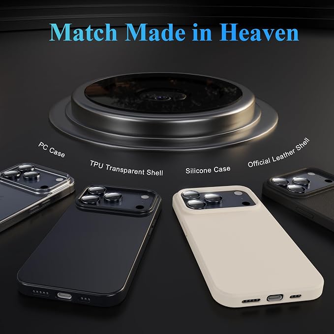YWXTW Camera Lens Protector for iPhone 17 Pro/iPhone 17 Pro Max, Tempered Glass - Image 6