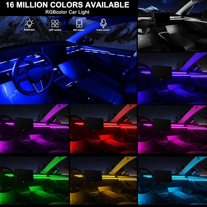 Acrylic Interior Car LED Strip Light - Image 2