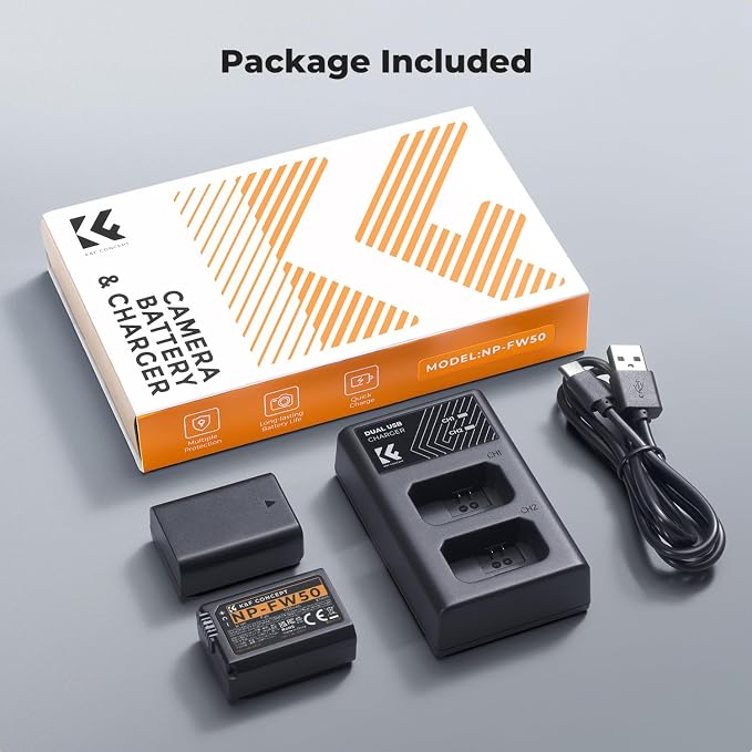 K&F Concept NP-FW50 Battery and Dual Slot Charger - Image 7