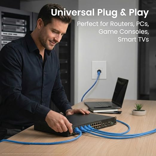 GEARit Cat 6 Ethernet Patch Cable 0.5 ft Blue - Image 8