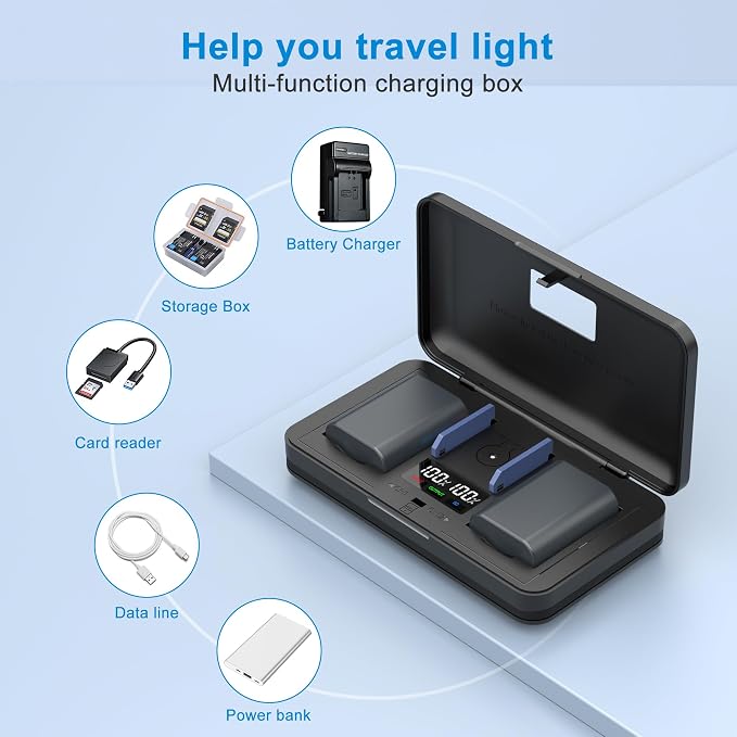NB-2L/2LH Camera Battery Multifunctional Charger Set Compatible - Image 3