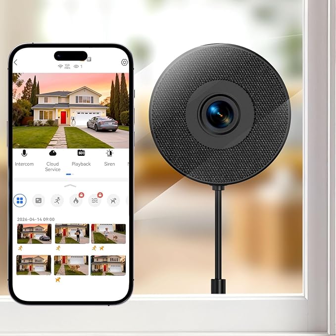 2K 3MP Window Camera, 5GHz & 2.4GHz WiFi Dome Cameras by aidowocam
