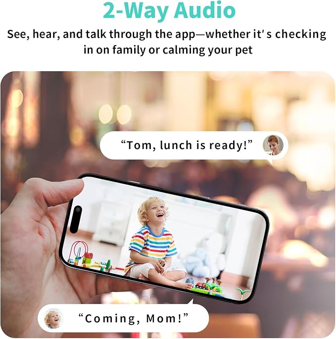 2K Indoor Security Camera, 360° Pan/Tilt AI Human Pet Motion Security Camera - Image 5