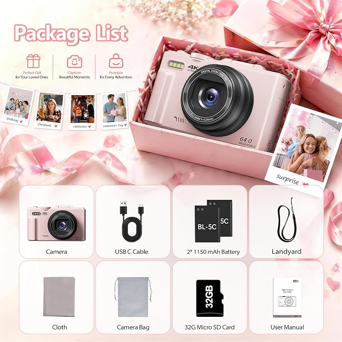 4K Digital Camera for Photography, 64MP Vlogging Camera for YouTube - Image 7