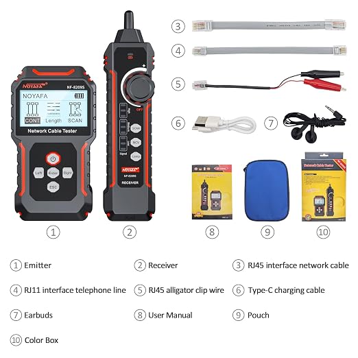 Network Cable Tester NF-8209S, Wire Tracer - Image 9