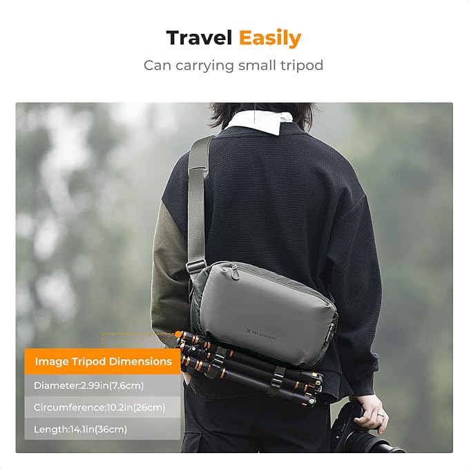 K&F CONCEPT Camera Sling Bag Crossbody Bag Waterproof Camera Shoulder Backpack - Image 5