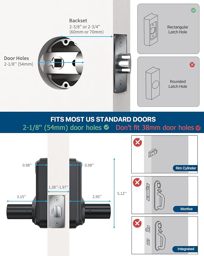 HIDALIFE Keyless Entry Door Lock, Keypad Door-Lock - Image 5