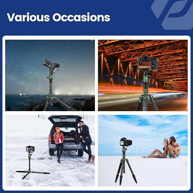 Fotopro 60inch Carbon Fiber Tripod Compact Camera Tripod - Image 7