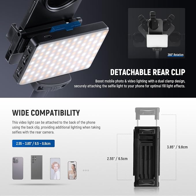 NEEWER Basics LED Selfie & Tattoo Light Compatible - Image 7