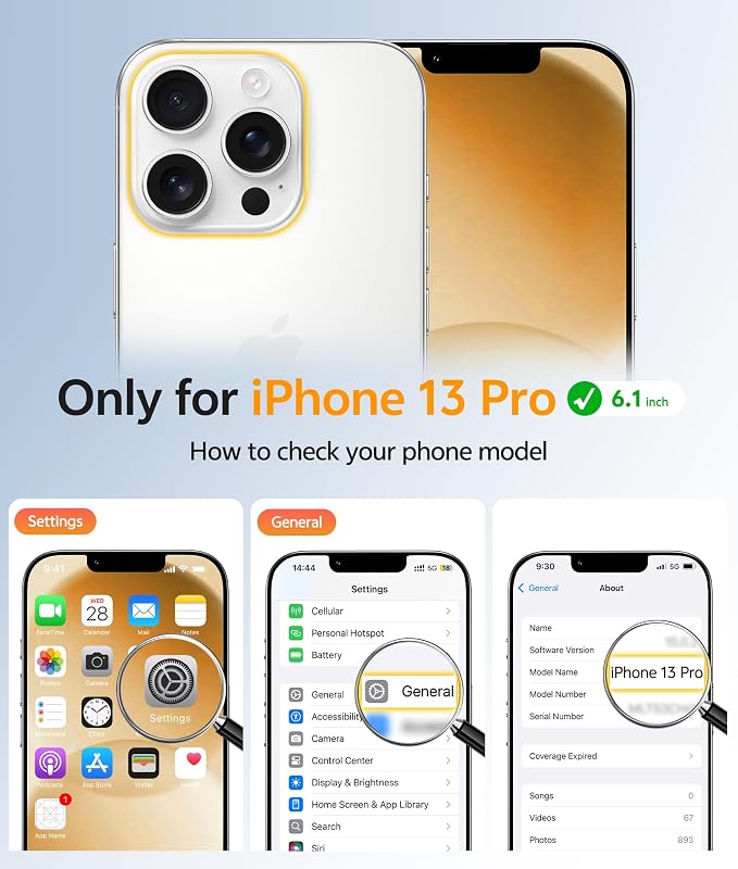 FNTCASE for iPhone 13 Pro Case: Anti Yellowing Transparent Clear Magnetic Phone - Image 2
