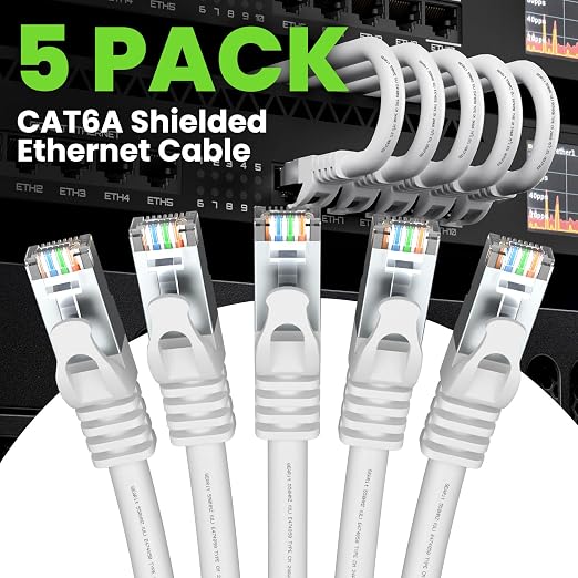 GEARit Cat6A Ethernet Cable 10Gbps Snagless Shielded SSTP, SFTP Shielded - Image 2
