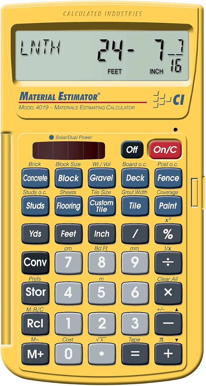 Calculated Industries 4019 Material Estimator Calculator | Finds Project by CalculatedIndustries
