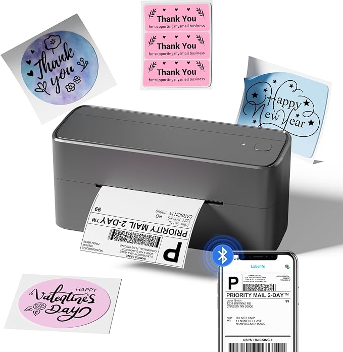 Phomemo Bluetooth Shipping Label Printer, 241BT 4X6 Wireless Thermal Printer by Phomemo