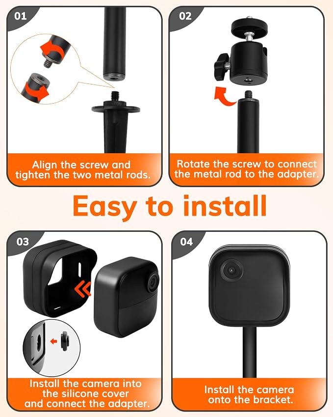 Garden Camera Outdoor Ground Stake Mount, Adjustable Angle Stand - Image 4