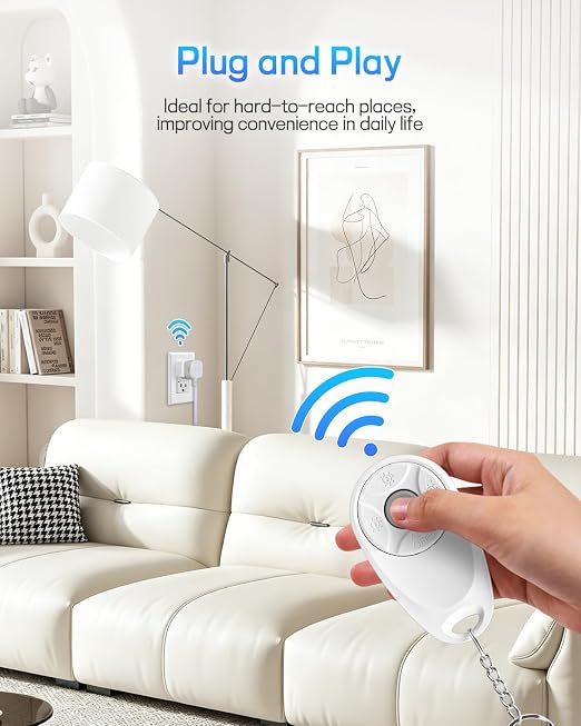 Greencycle Remote Control Outlet, Wireless Light Switch and 3 Outlet Plugs - Image 2