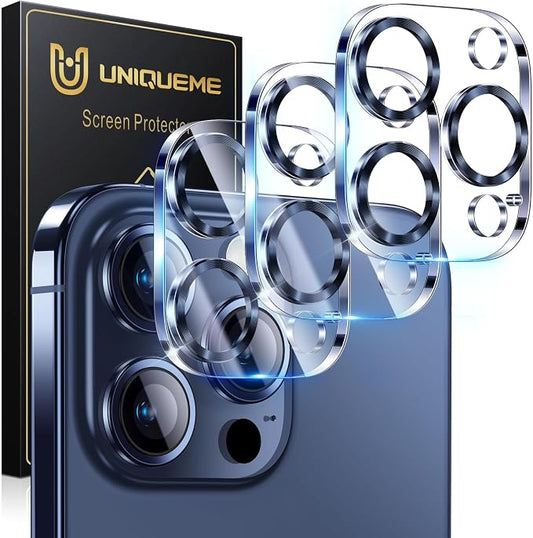 UniqueMe Compatible for 3 Pack iPhone 15 Pro/iPhone 15 Pro Max Camera Lens by UniqueMe