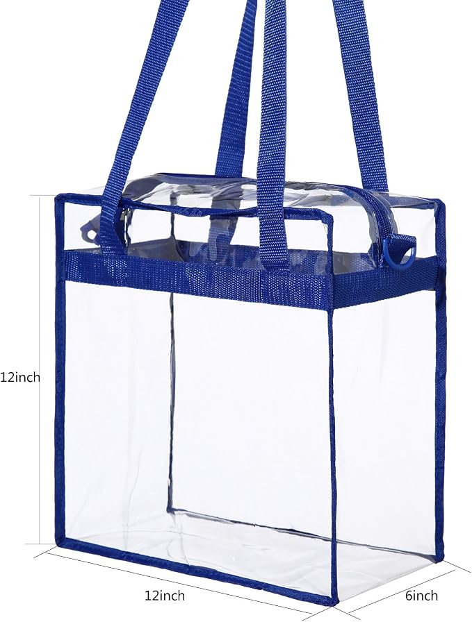 BAGAIL Clear Bags 12x6x12 Stadium Approved Clear Tote Bag - Image 3