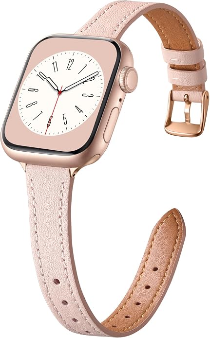 Charlam Slim Leather Band Compatible by Charlam