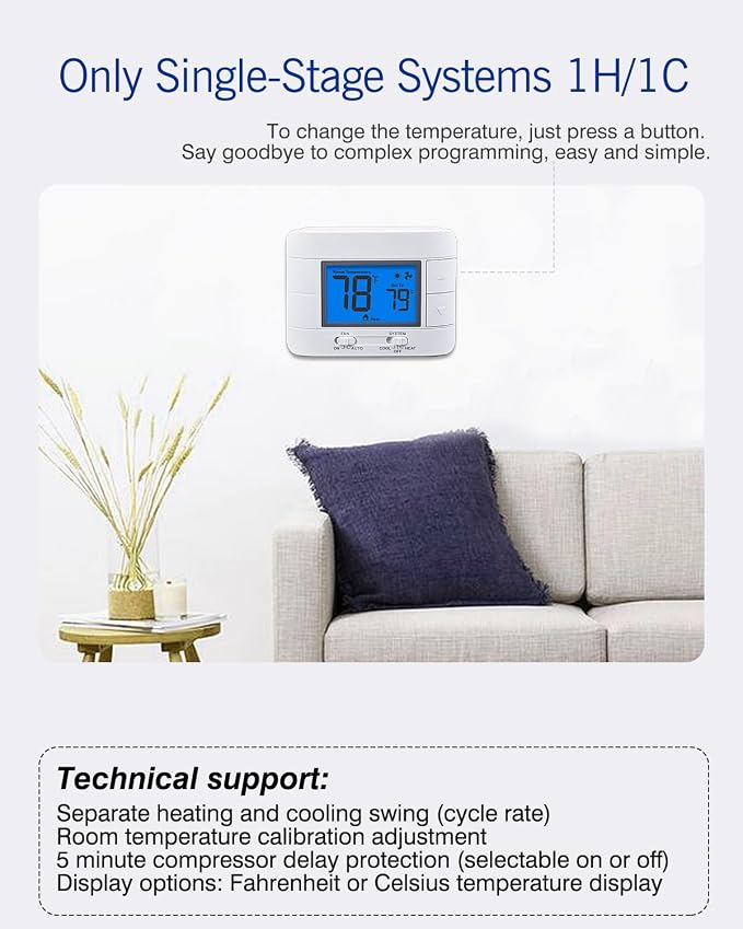 Aowel Non Programmable Thermostat - Image 3