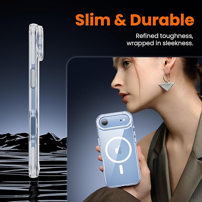 toushion 3 in 1 for iPhone Air Case Clear Bumper, Fits MagSafe, Shockproof - Image 6