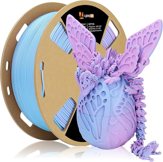 LOVOON Matte Tricolors PLA 3D Printer Filament Multi-Color Changing by Angle by LOVOON